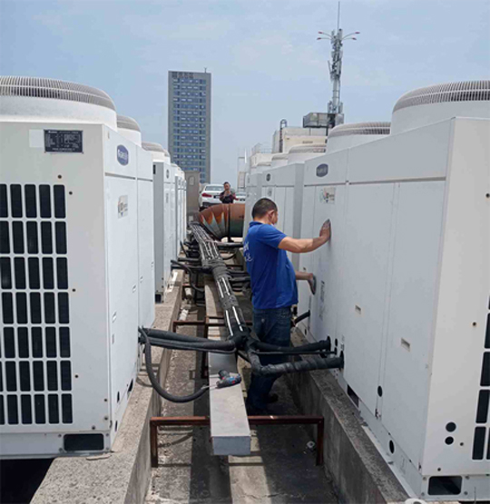 市北中央空调制热和不制冷系统维修方法